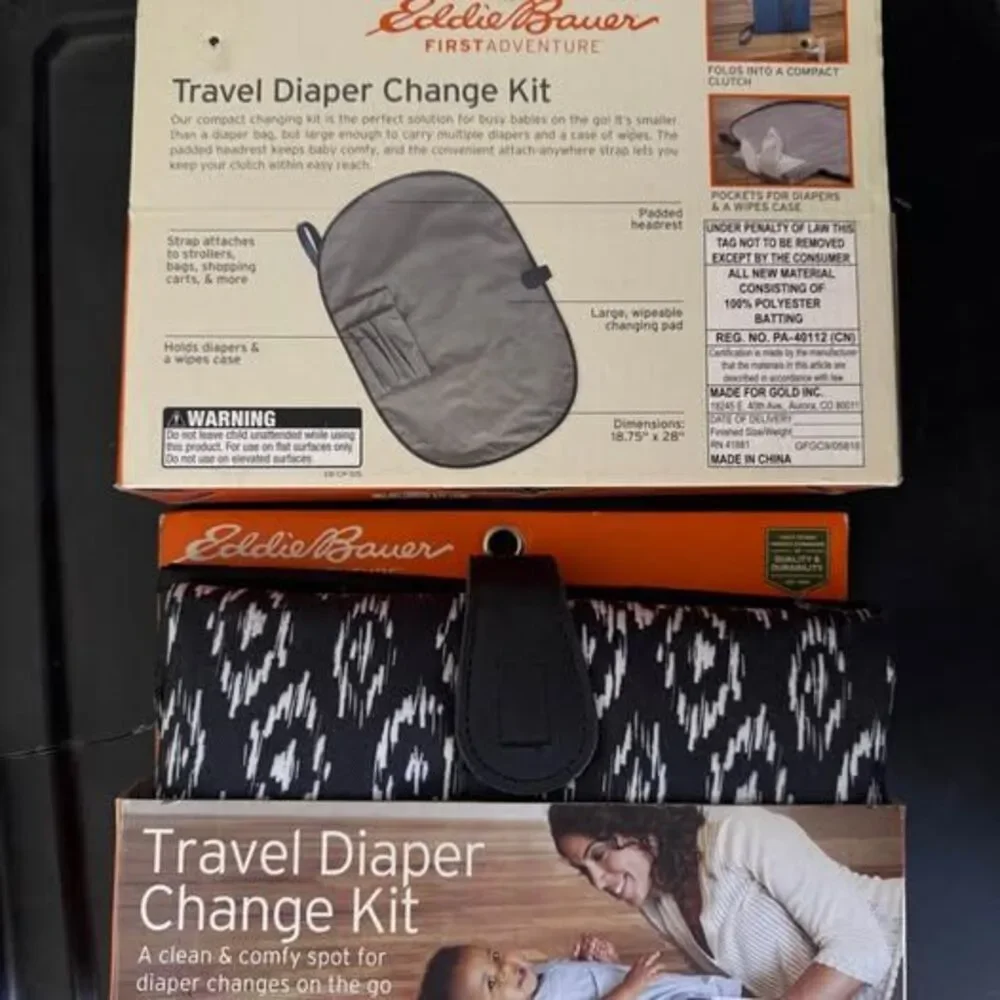 Two Eddie Bauer Travel Diaper Change Kit (Lot of 2)